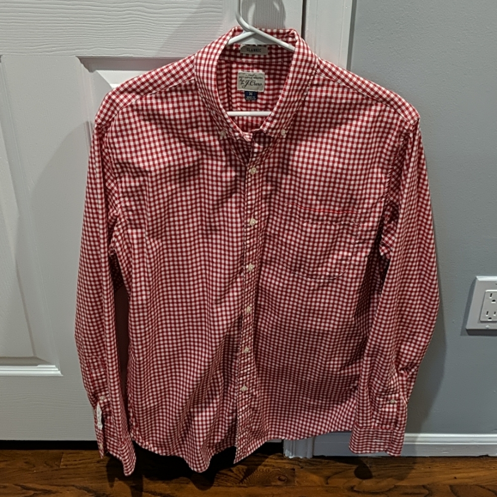 JCrew men's gingham button down